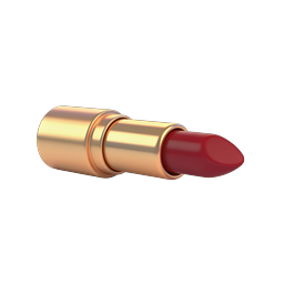 Luxury Gold Lipstick Icon - 3D Realistic Beauty Render