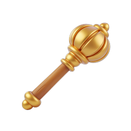 Golden Maraca 3D Icon - Premium Music Instrument
