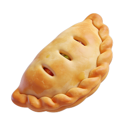 Golden Meat Pie Icon - Savory Pastry Clipart