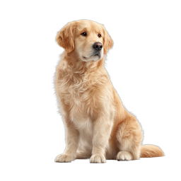 Golden Retriever Dog Icon - Realistic Pet Illustration