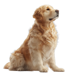 Golden Retriever Dog Icon - Realistic Pet Illustration