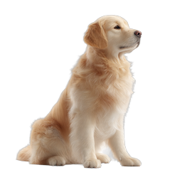Golden Retriever Dog Icon - Realistic Pet Illustration