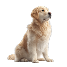 Golden Retriever Dog Icon - Realistic Pet Illustration