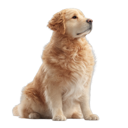 Golden Retriever Dog Icon - Realistic Pet Illustration