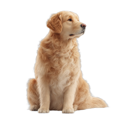Golden Retriever Dog Icon - Realistic Pet Breed Illustration