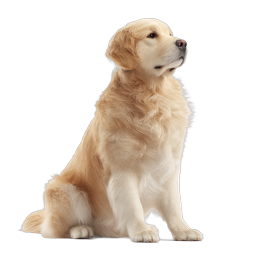 Golden Retriever Dog Icon - Realistic Pet Illustration