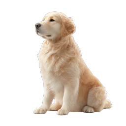Golden Retriever Dog Realistic Icon - Pet & Animal Graphics