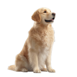 Golden Retriever Dog Icon - Realistic Pet Illustration