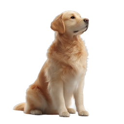 Golden Retriever Dog Icon - Realistic Pet Illustration