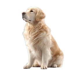 Golden Retriever Dog Icon - Realistic Pet Illustration