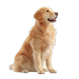 Golden Retriever Dog Icon | Realistic Pet Illustration