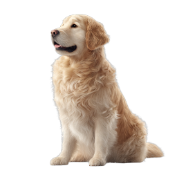 Golden Retriever Dog Icon - Realistic Pet Illustration