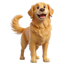 Icon eines fröhlichen Golden Retrievers für Tierliebhaber