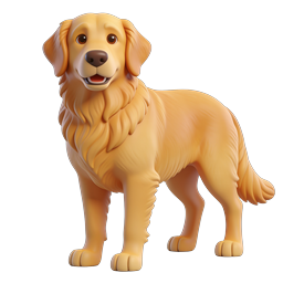 Stylized Golden Retriever Icon for Pet Lovers