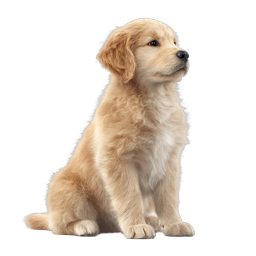 Adorable Golden Retriever Puppy Sitting | Cute Dog Icon