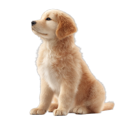 Adorable Golden Retriever Puppy Icon - Realistic Pet