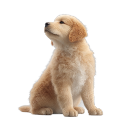 Adorable Golden Retriever Puppy Icon - Realistic Pet Design