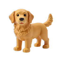 Golden Retriever Dog Toy Figurine Icon