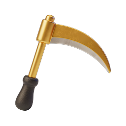 Golden Sickle Icon for Agriculture and Farming Themes