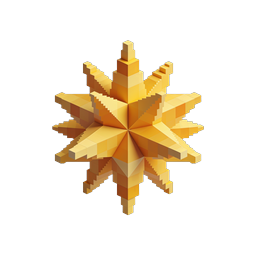 Icône de flocon de neige 3D isométrique doré | Cristal d'hiver
