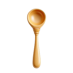 Golden Spoon Icon - Elegant Kitchen Utensil Design
