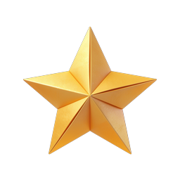 Golden Star Award Icon with Premium Frame