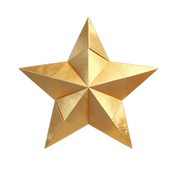 Golden Star Icon - Premium 3D Award Symbol