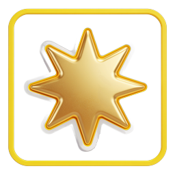 Golden Star Icon - Premium 3D Rating & Achievement