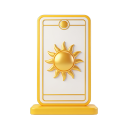 Golden Sun Phone Icon - Premium 3D Weather App Design