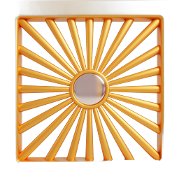 Golden Sunburst Icon - Radiant Glowing Star Design