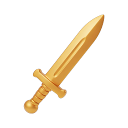 Golden Sword 3D Icon | Premium Fantasy Weapon Design