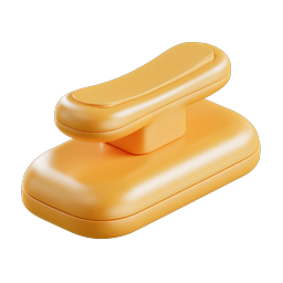Golden 3D Toggle Switch Icon - Premium UI Element