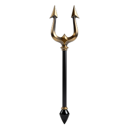 Goldener Dreizack Icon - Mythologische Waffe des Meeresgottes