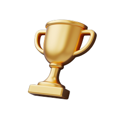 Golden Trophy Award Icon - Premium 3D Render