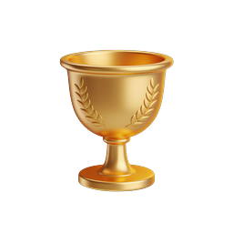 Golden Trophy Award Icon - Champion Victory Cup