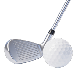Golfschläger und Golfball Icon - Premium Sportausrüstung