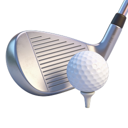 Golfschläger und Ball Icon | Realistische Sportausrüstung
