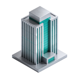 Modern Office Building Icon for Business Concepts