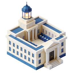 Stylized Government Building Icon for Modern Applications