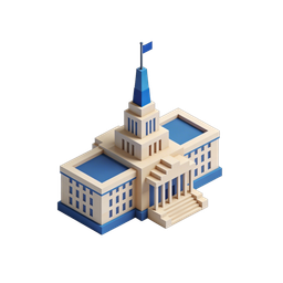 Stylized Government Building Icon for Civic Engagement
