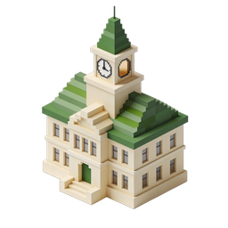 Charming Town Hall Icon for Civic Engagement