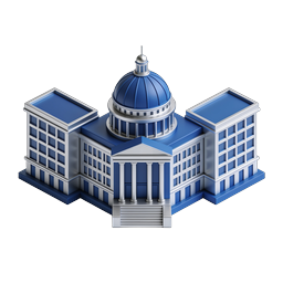 Government Capitol Building 3D Isometric Icon