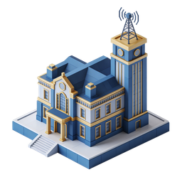 Isometric Government Building Icon for Civic Use