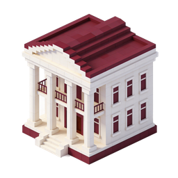 Classic Building Icon for Architecture and Real Estate