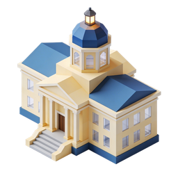 Stylized Government Building Icon for Civic Themes