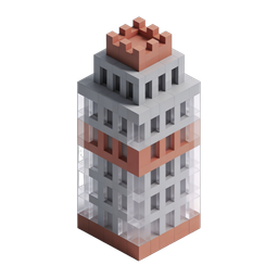 Stylized Building Blocks Icon for Creative Design