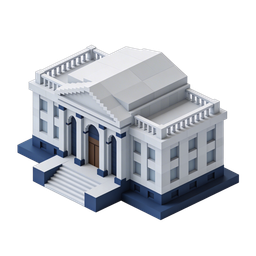 Stylish Bank Building Icon for Financial Services