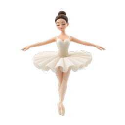 Graceful Ballerina 3D Icon - Classical Dance Illustration