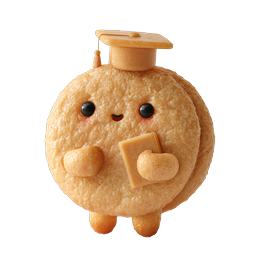 Adorable Graduate Cookie Character 3D Icon | Cute Education Mascot