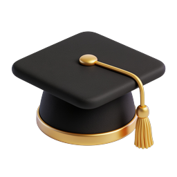 Premium 3D Graduation Cap Icon | Education Achievement